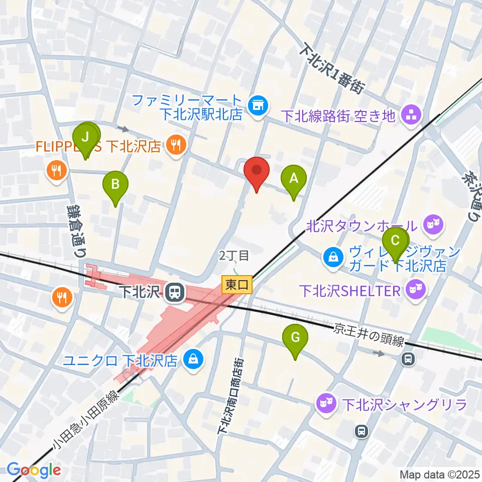 下北沢アレイホール周辺のホテル一覧地図