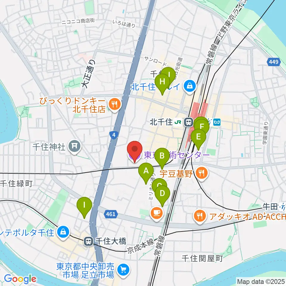東京芸術センター ピアノラウンジ周辺のホテル一覧地図