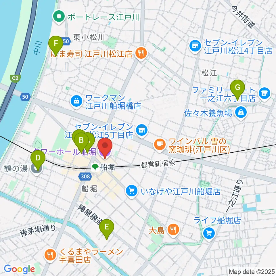 タワーホール船堀周辺のホテル一覧地図