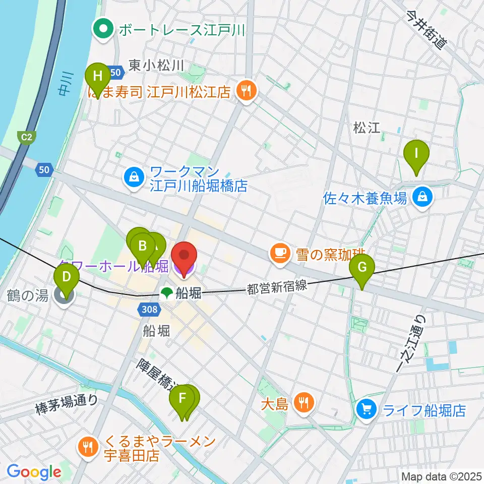 タワーホール船堀周辺のホテル一覧地図