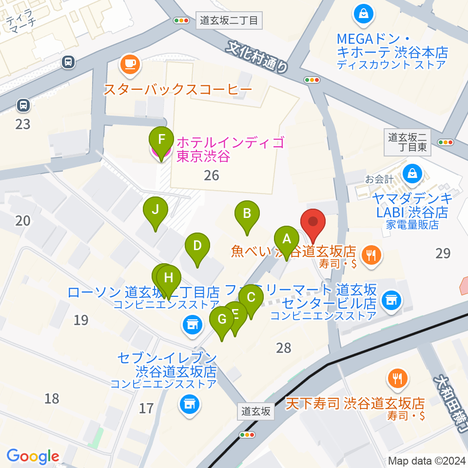 渋谷RUBY ROOM周辺のホテル一覧地図