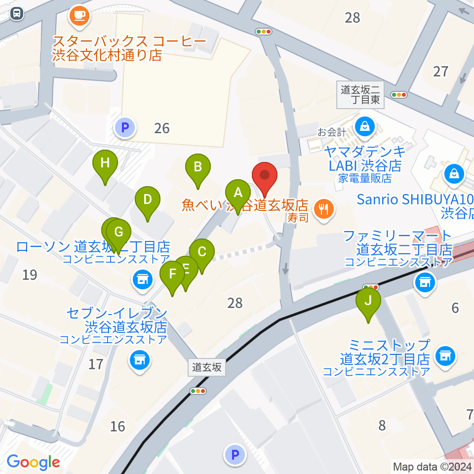 渋谷RUBY ROOM周辺のホテル一覧地図