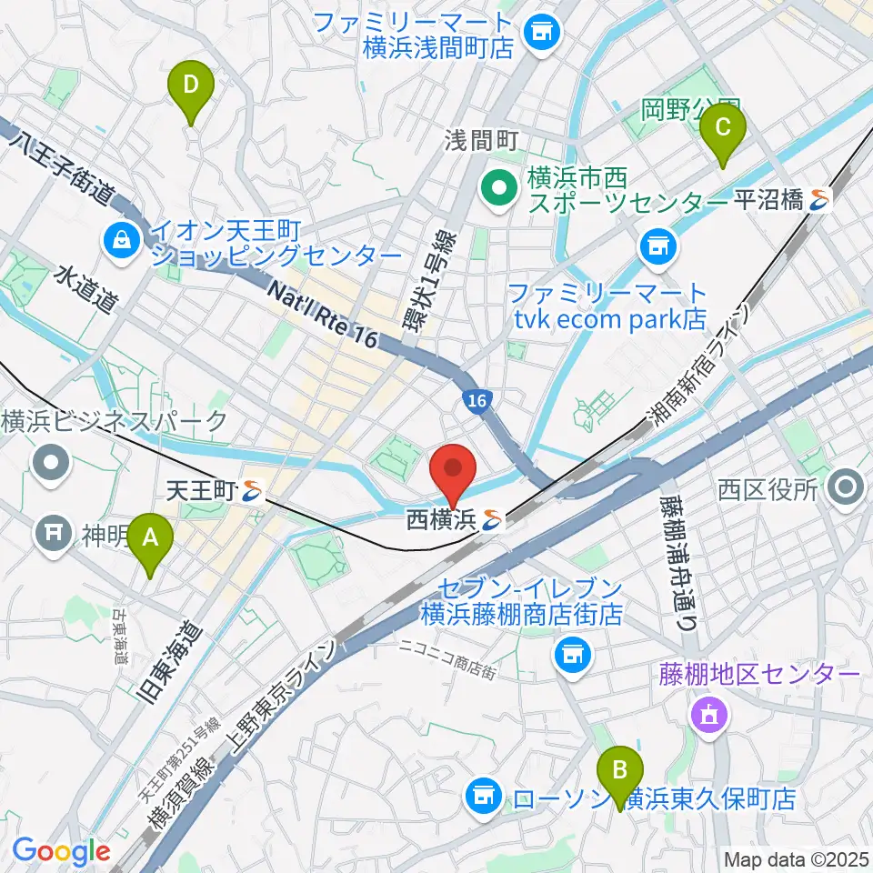 西横浜エルプエンテ周辺のホテル一覧地図