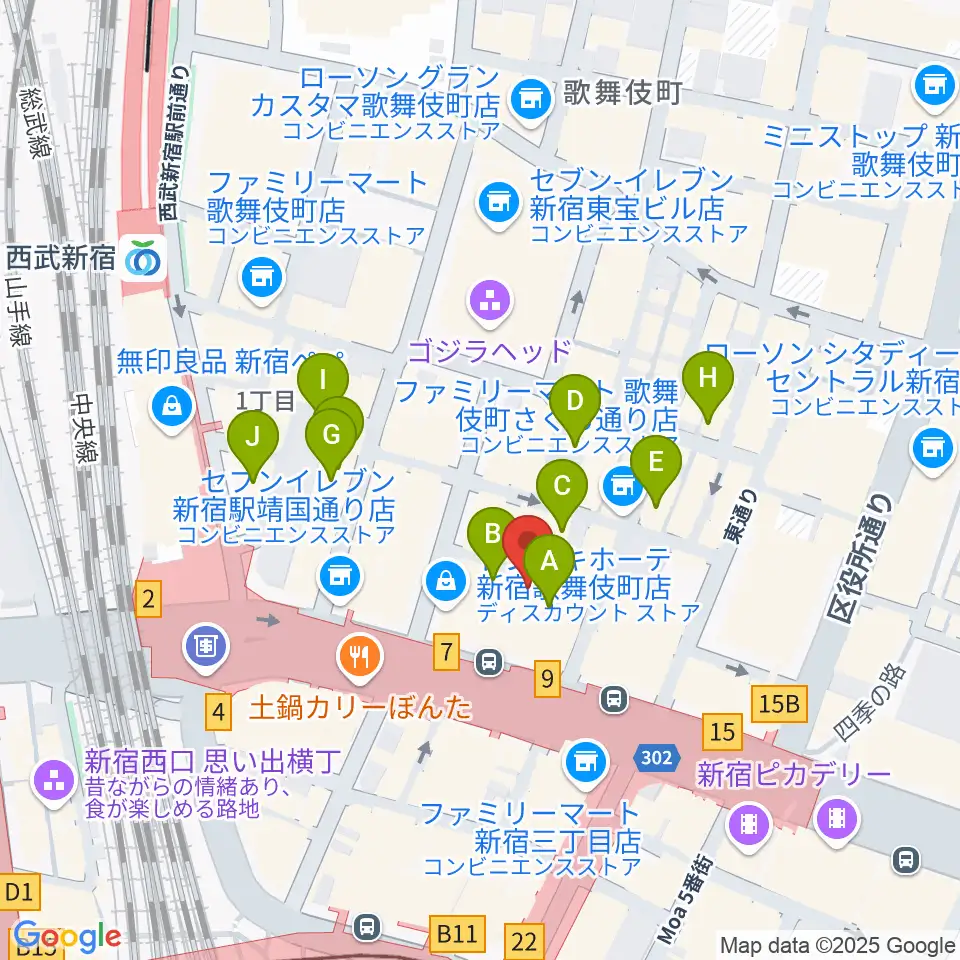 ゴールデンエッグ周辺のホテル一覧地図