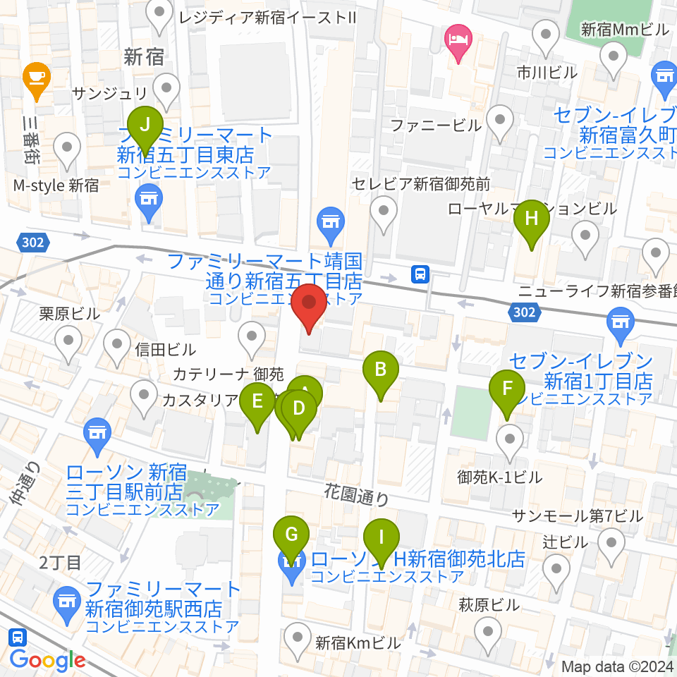 新宿SOMEDAY周辺のホテル一覧地図