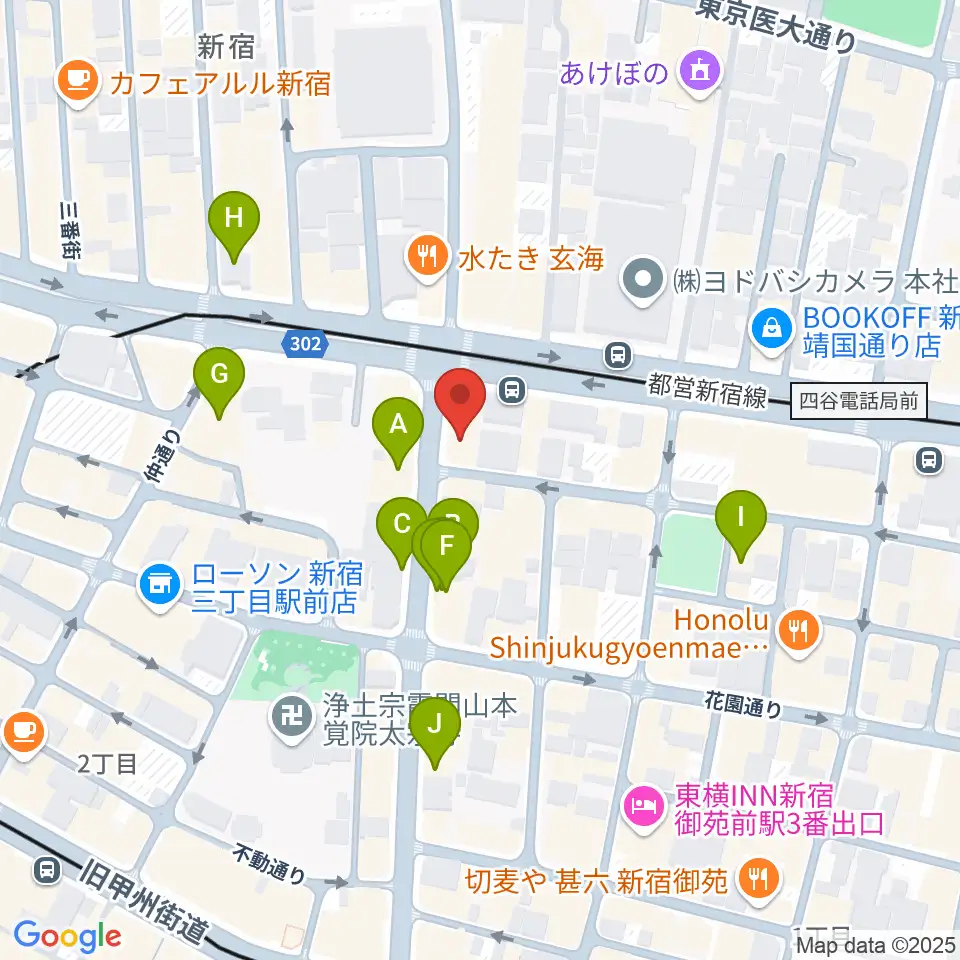 新宿SOMEDAY周辺のホテル一覧地図