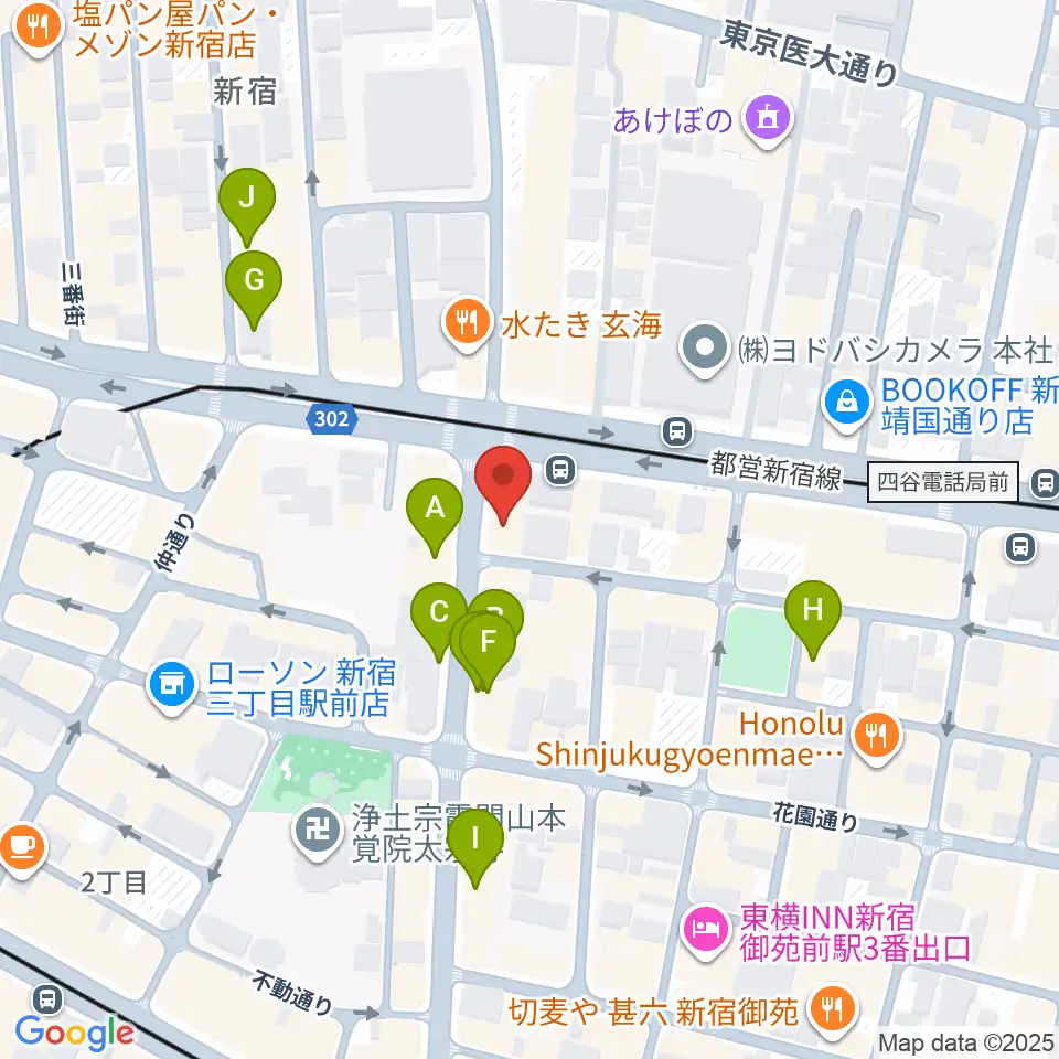新宿SOMEDAY周辺のホテル一覧地図