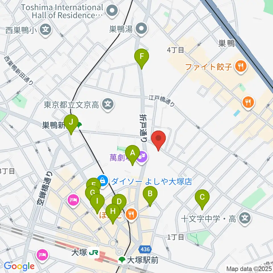 大塚GRECO周辺のホテル一覧地図