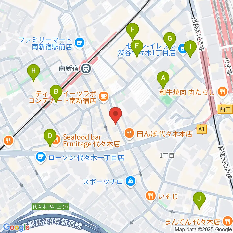 代々木Barbara周辺のホテル一覧地図