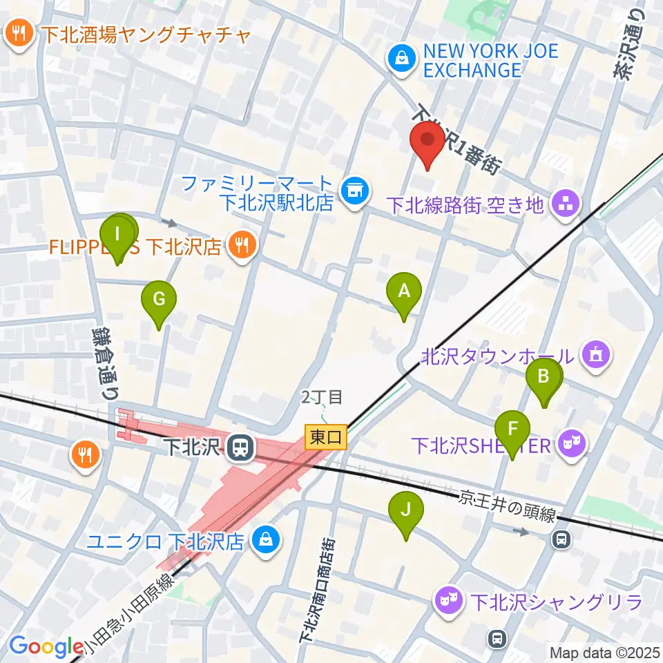 下北沢ERA周辺のホテル一覧地図
