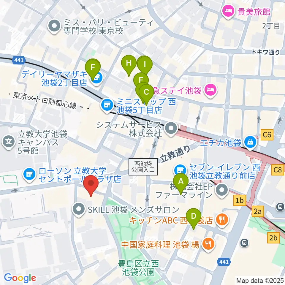 池袋アップルジャンプ周辺のホテル一覧地図