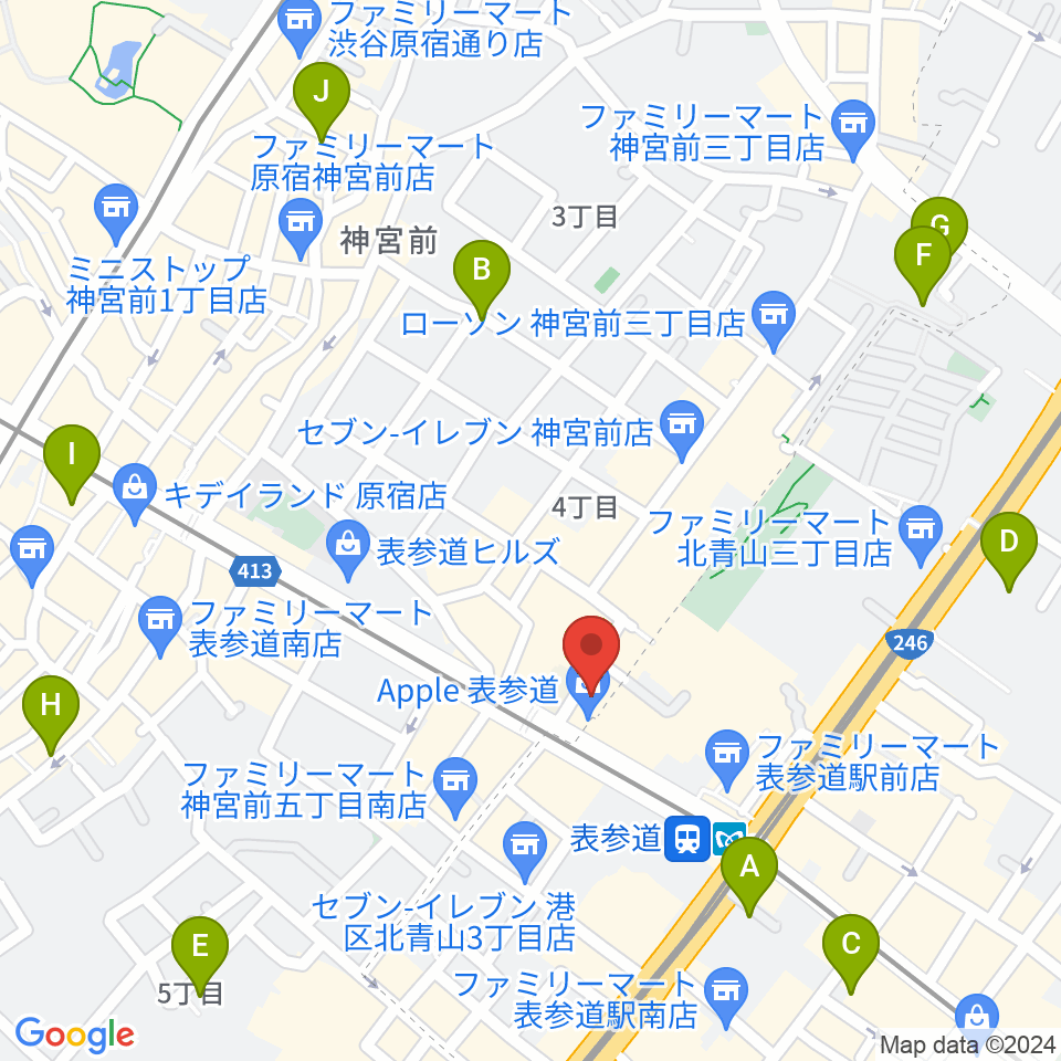 表参道GROUND周辺のホテル一覧地図