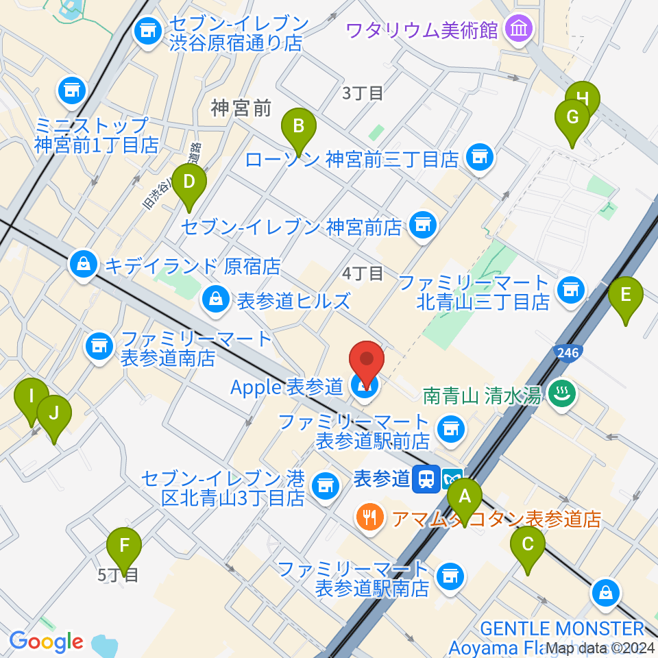 表参道GROUND周辺のホテル一覧地図