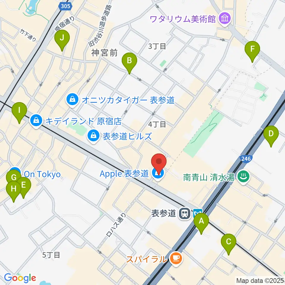 表参道GROUND周辺のホテル一覧地図