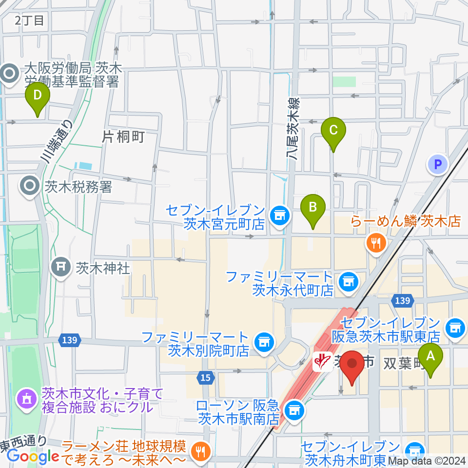 D-studio周辺のホテル一覧地図