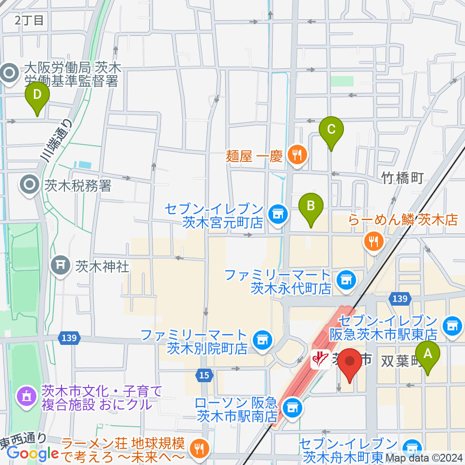 D-studio周辺のホテル一覧地図