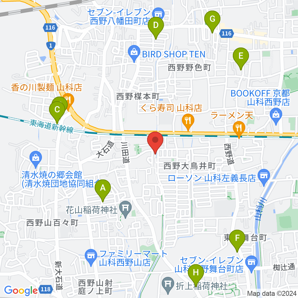 イーストマウンテンスタジオ周辺のホテル一覧地図