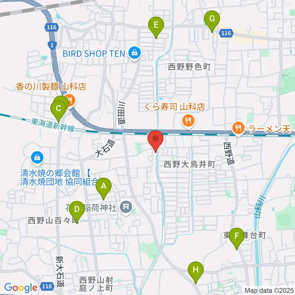 イーストマウンテンスタジオ周辺のホテル一覧地図
