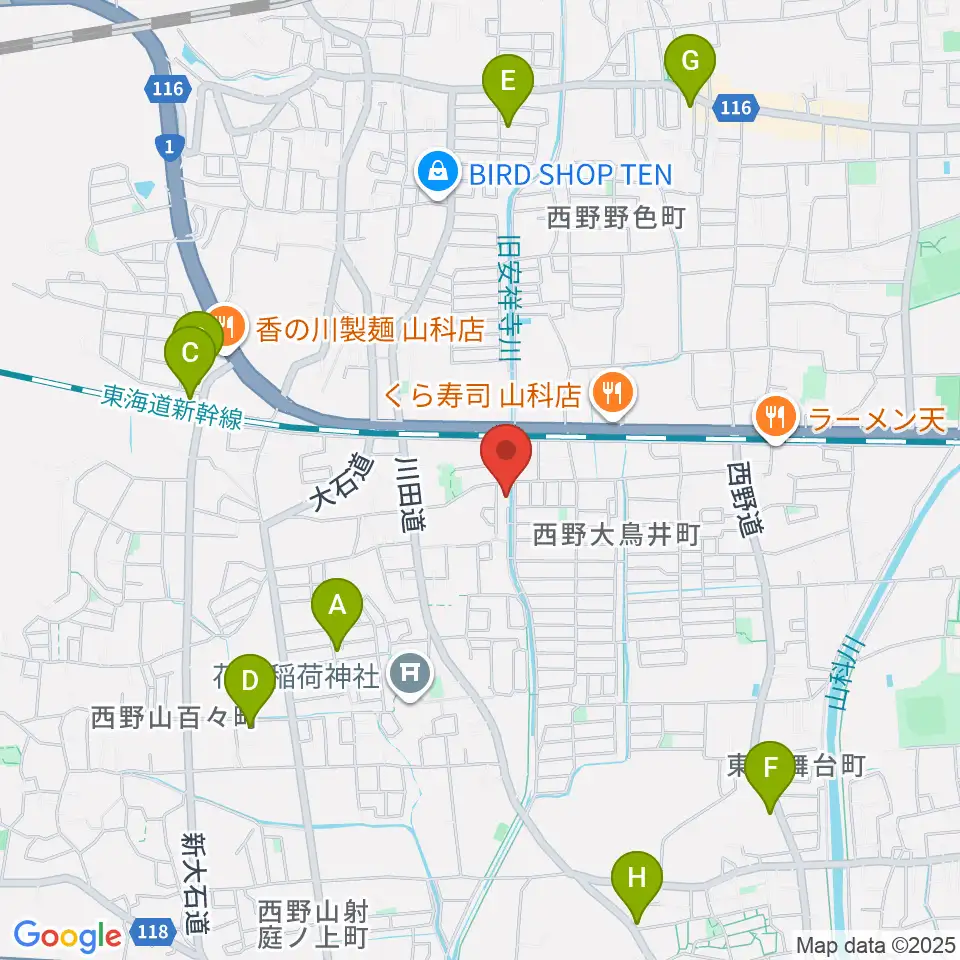 イーストマウンテンスタジオ周辺のホテル一覧地図