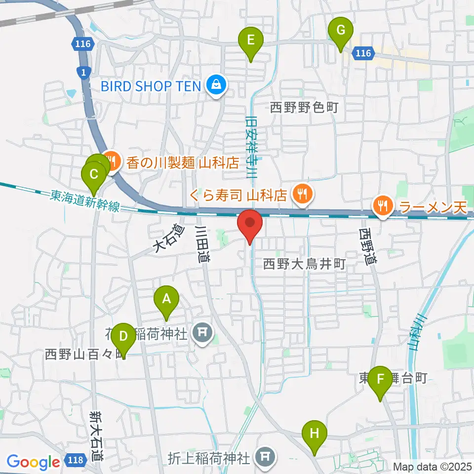 イーストマウンテンスタジオ周辺のホテル一覧地図