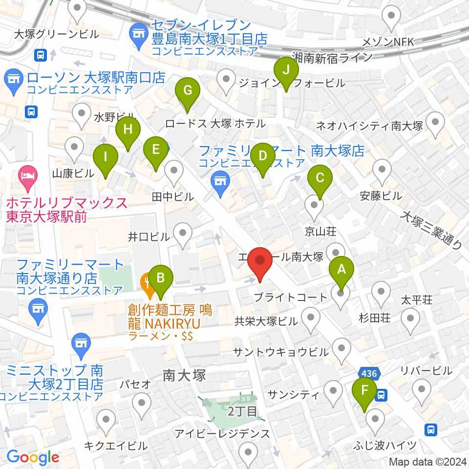 大塚ドンファン周辺のホテル一覧地図