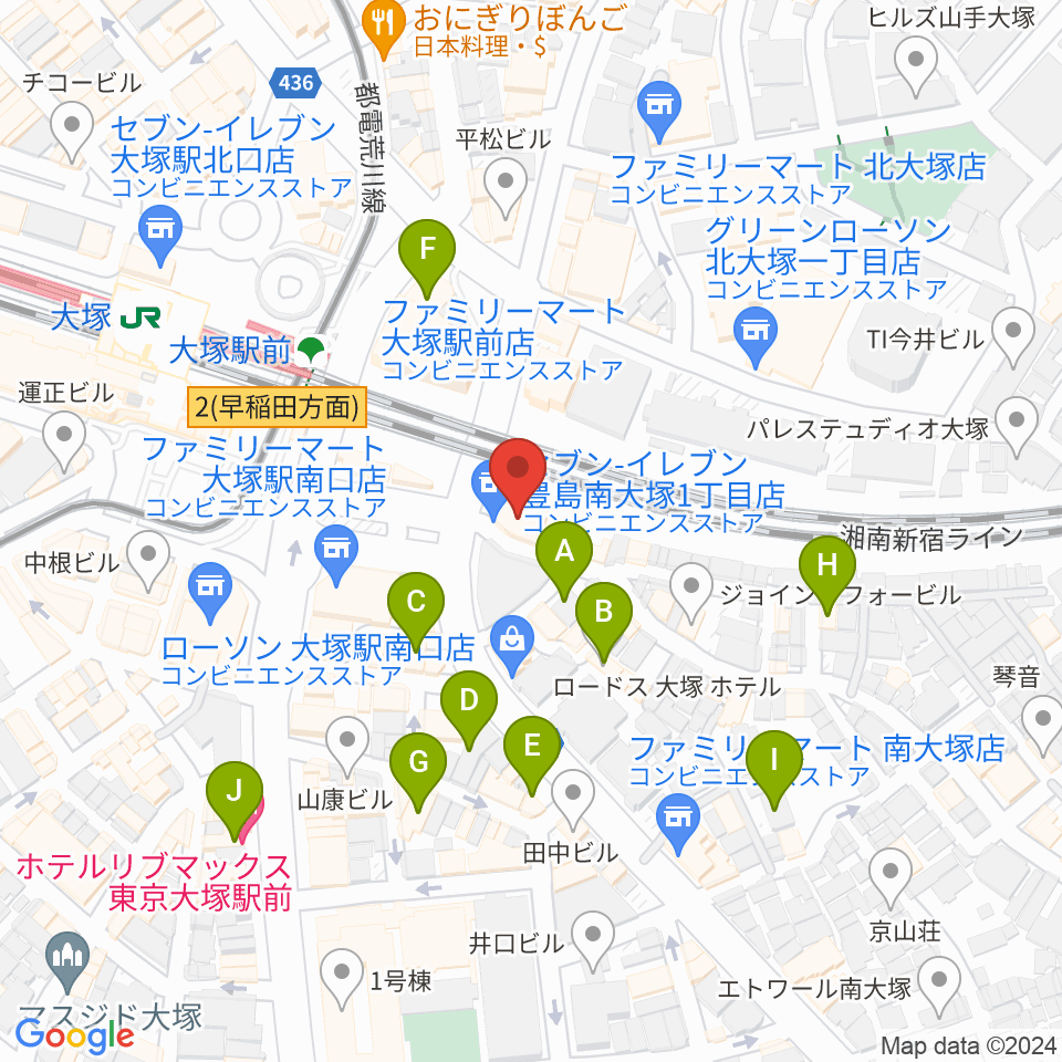 大塚シスイドゥー周辺のホテル一覧地図
