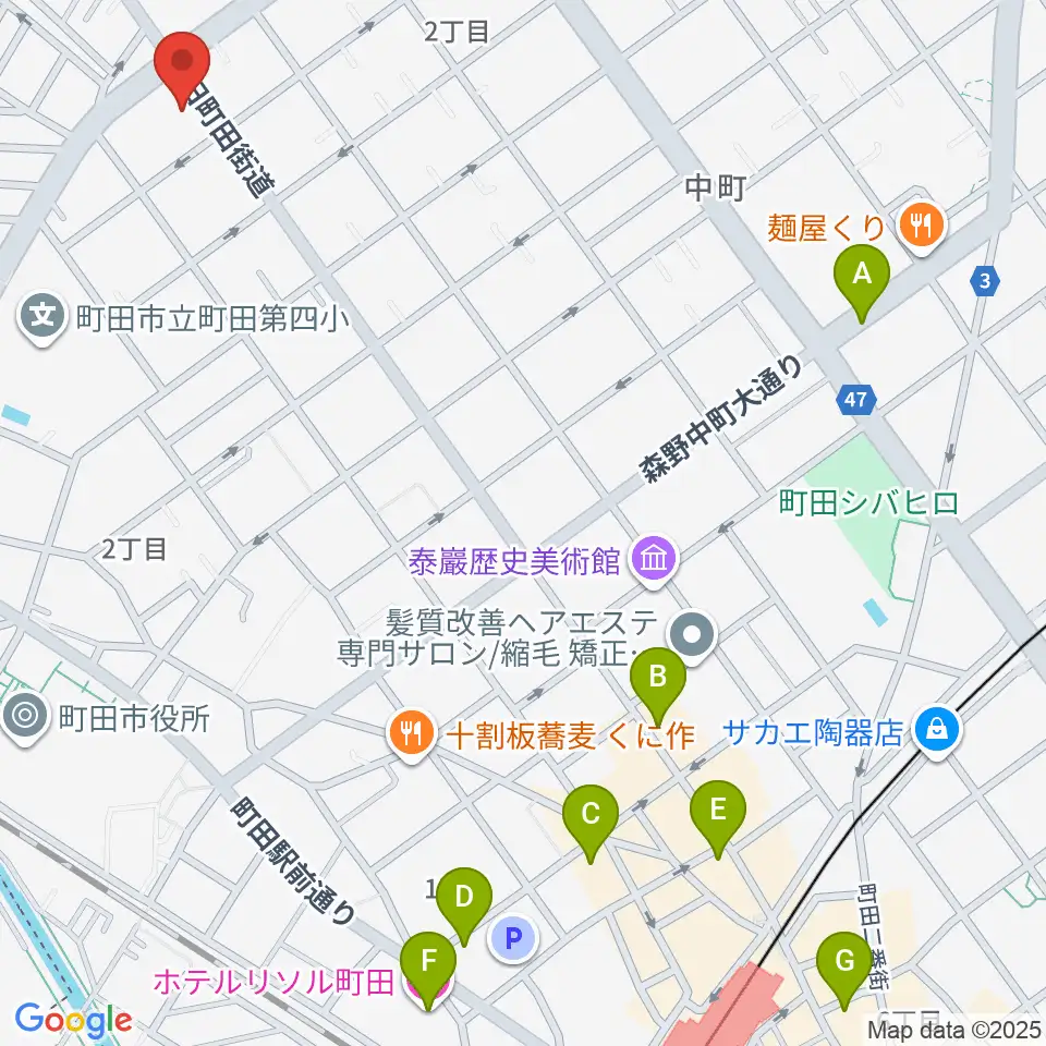 町田SDR周辺のホテル一覧地図