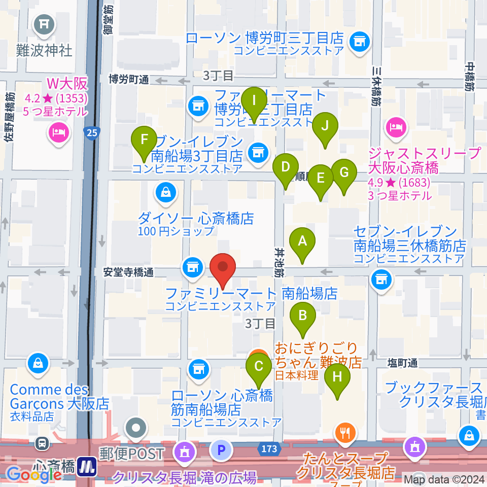 IMIボイストレーニング・ボーカルスクール大阪校周辺のホテル一覧地図