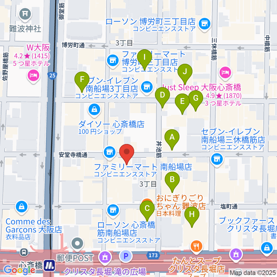 IMIボイストレーニング・ボーカルスクール大阪校周辺のホテル一覧地図