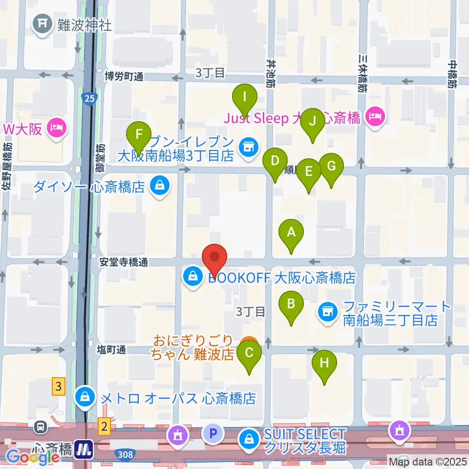 IMIボイストレーニング・ボーカルスクール大阪校周辺のホテル一覧地図