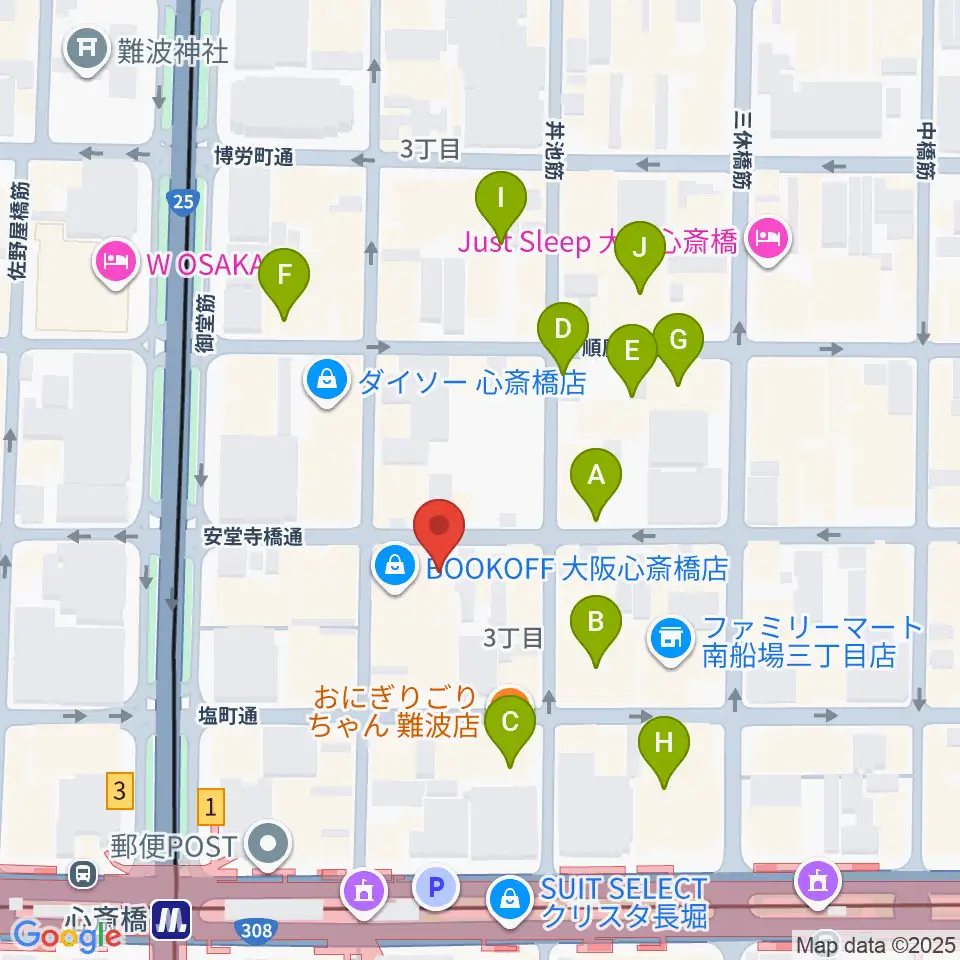 IMIボイストレーニング・ボーカルスクール大阪校周辺のホテル一覧地図