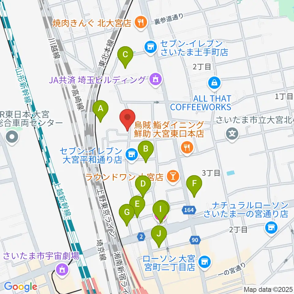 大宮アコースティックハウスジャム周辺のホテル一覧地図