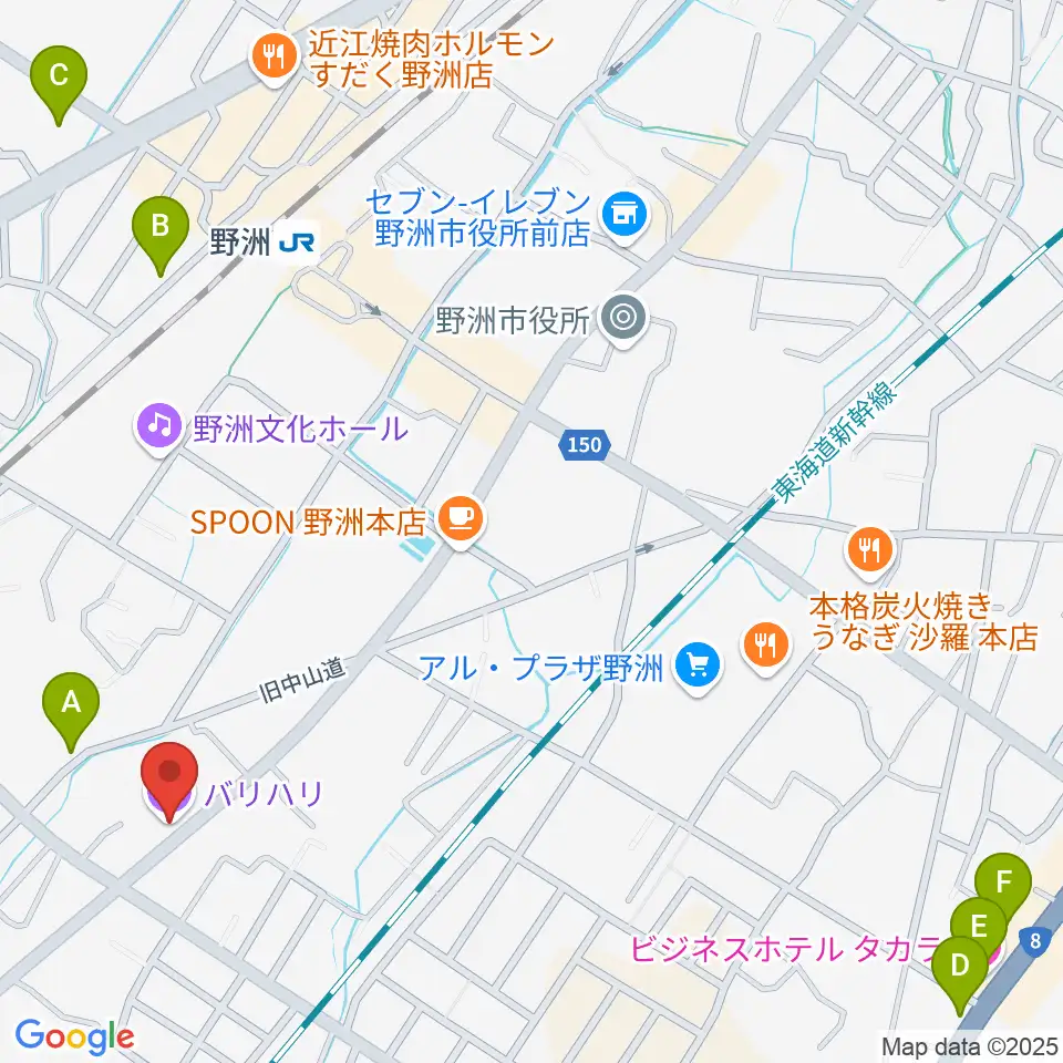 滋賀バリハリ周辺のホテル一覧地図