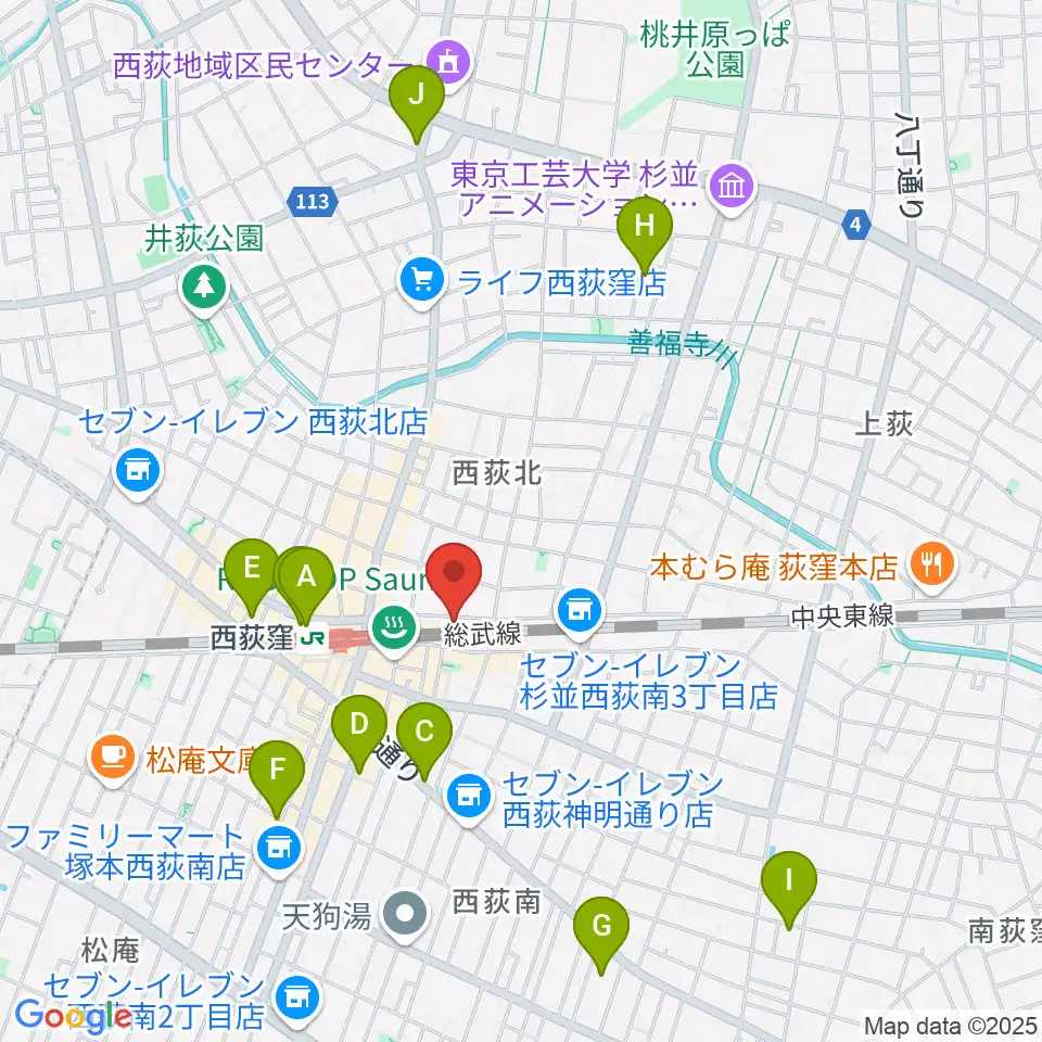 音や金時周辺のホテル一覧地図