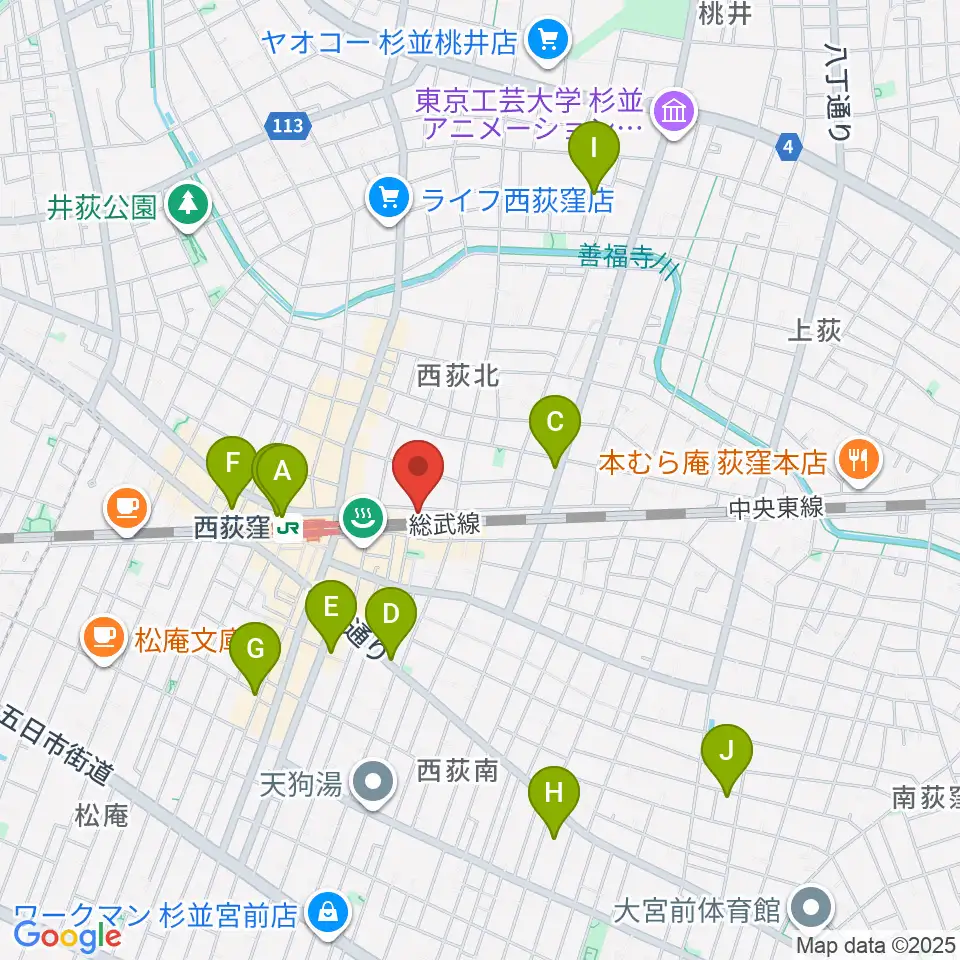 音や金時周辺のホテル一覧地図