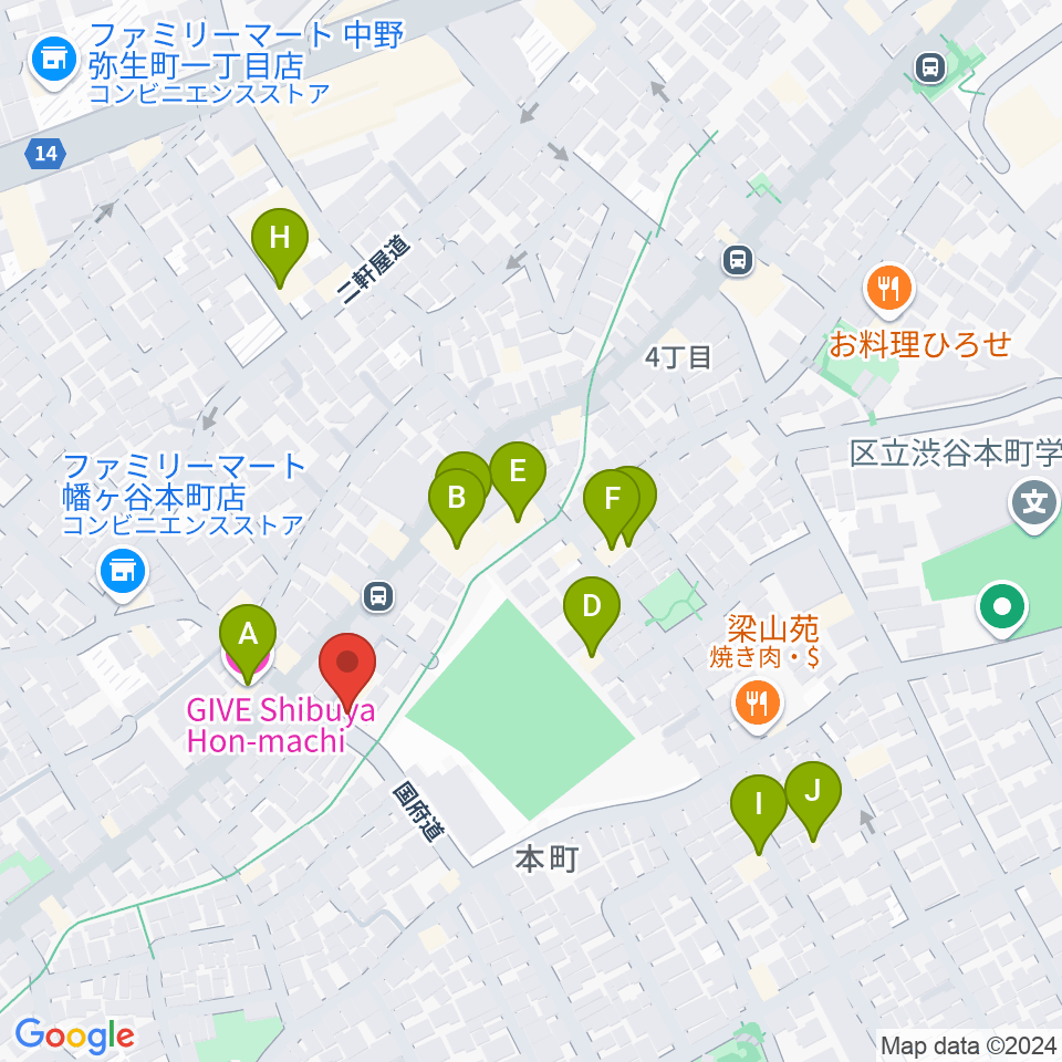 ライズワン周辺のホテル一覧地図