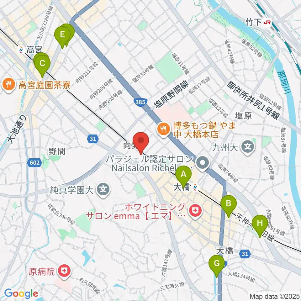 ミュージックスタジオ・バンブー周辺のホテル一覧地図