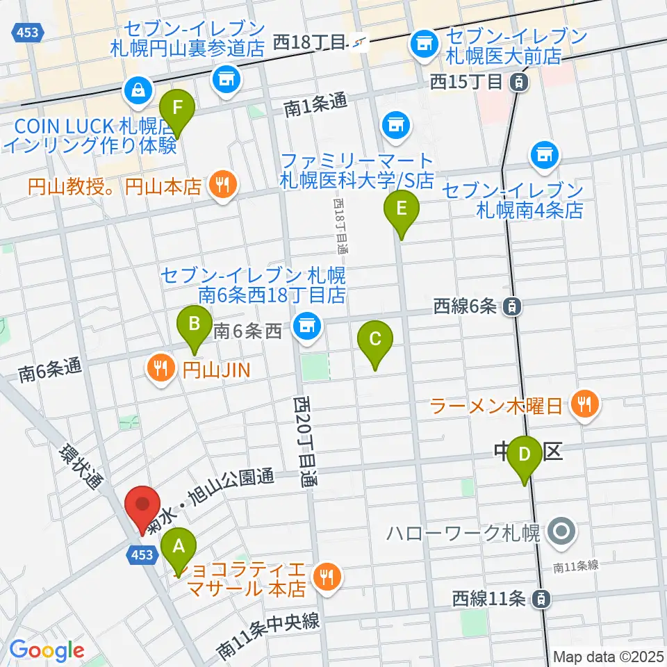 エレキ堂周辺のホテル一覧地図