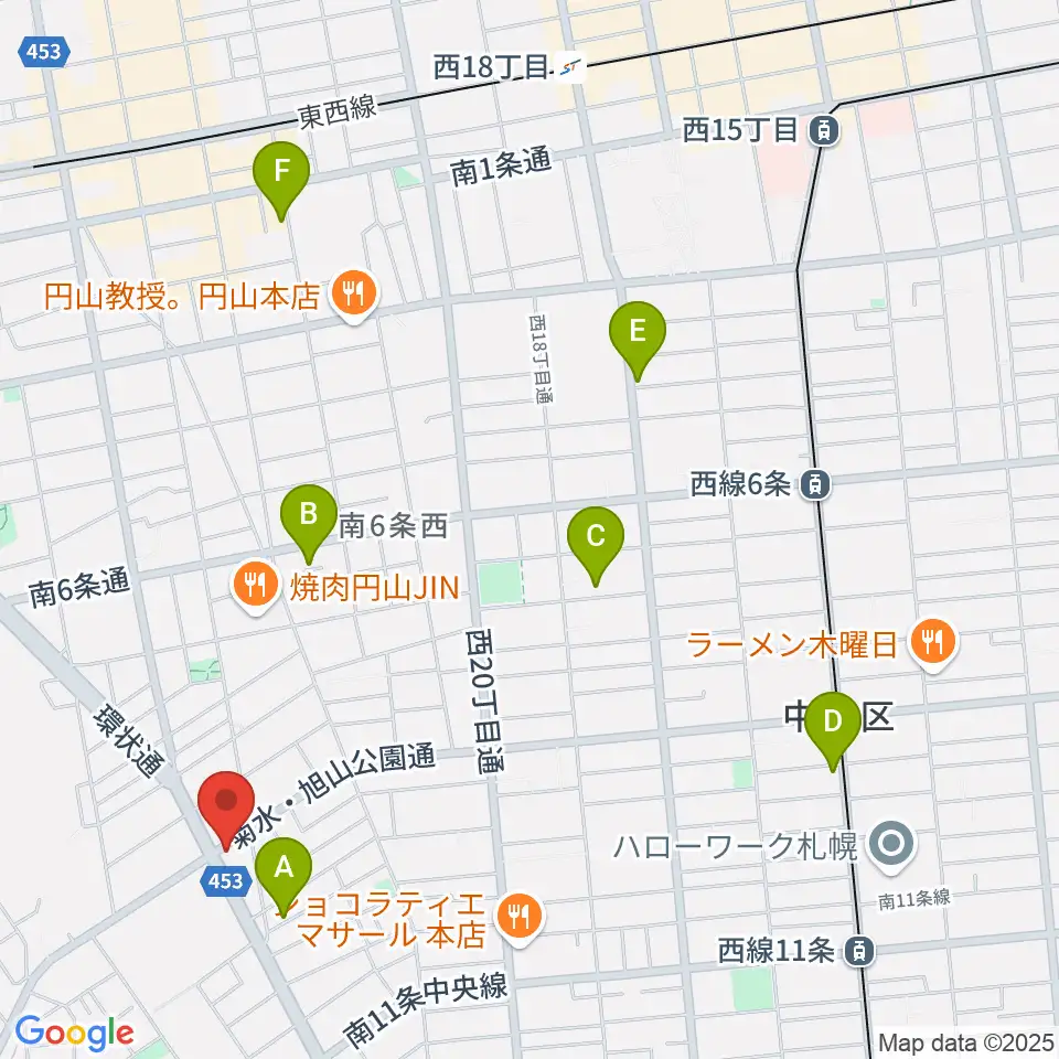エレキ堂周辺のホテル一覧地図
