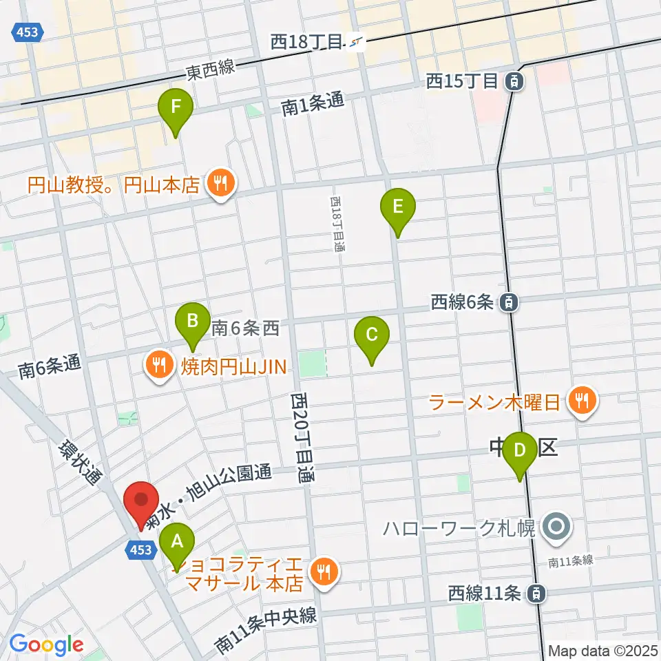 エレキ堂周辺のホテル一覧地図