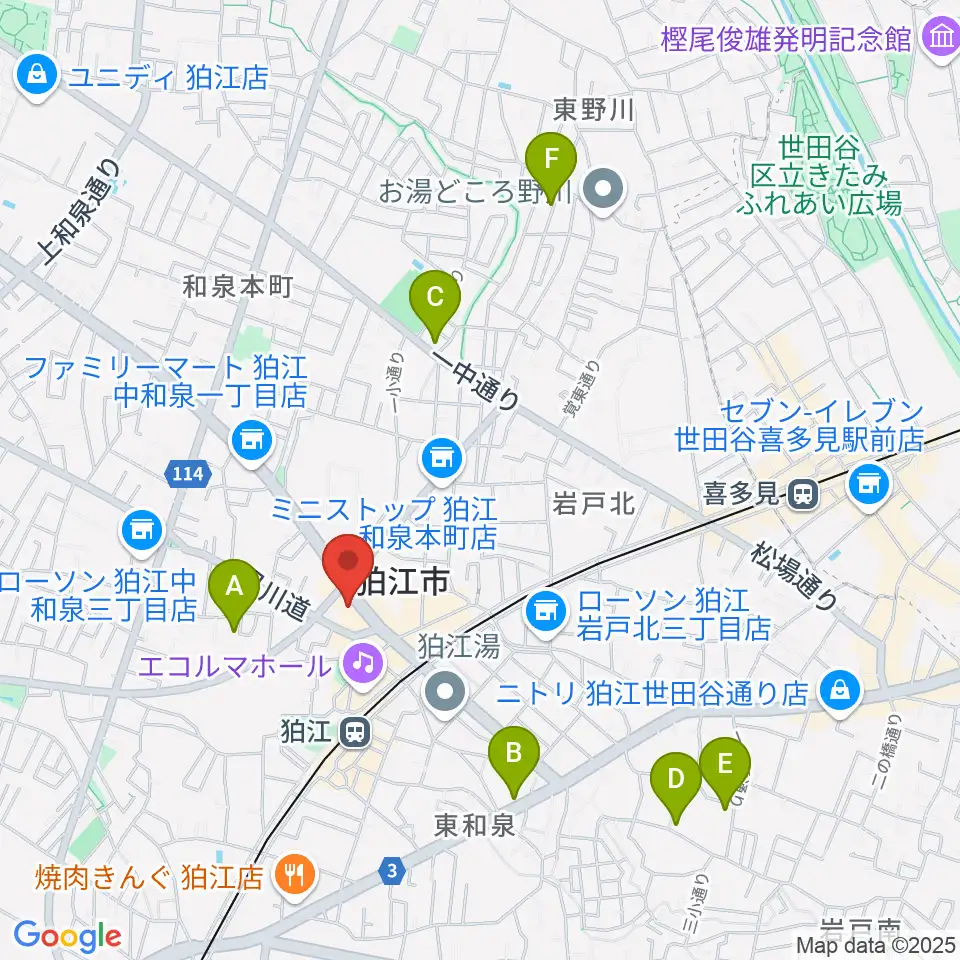 狛江add9th周辺のホテル一覧地図