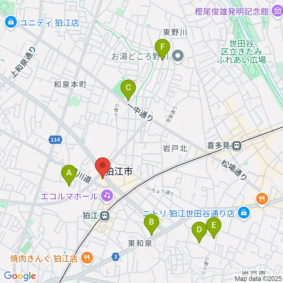 狛江add9th周辺のホテル一覧地図