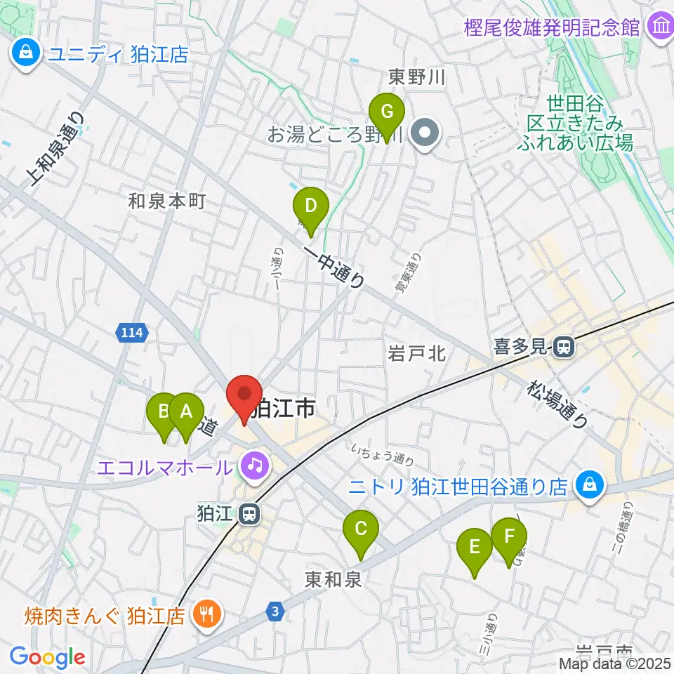 狛江add9th周辺のホテル一覧地図