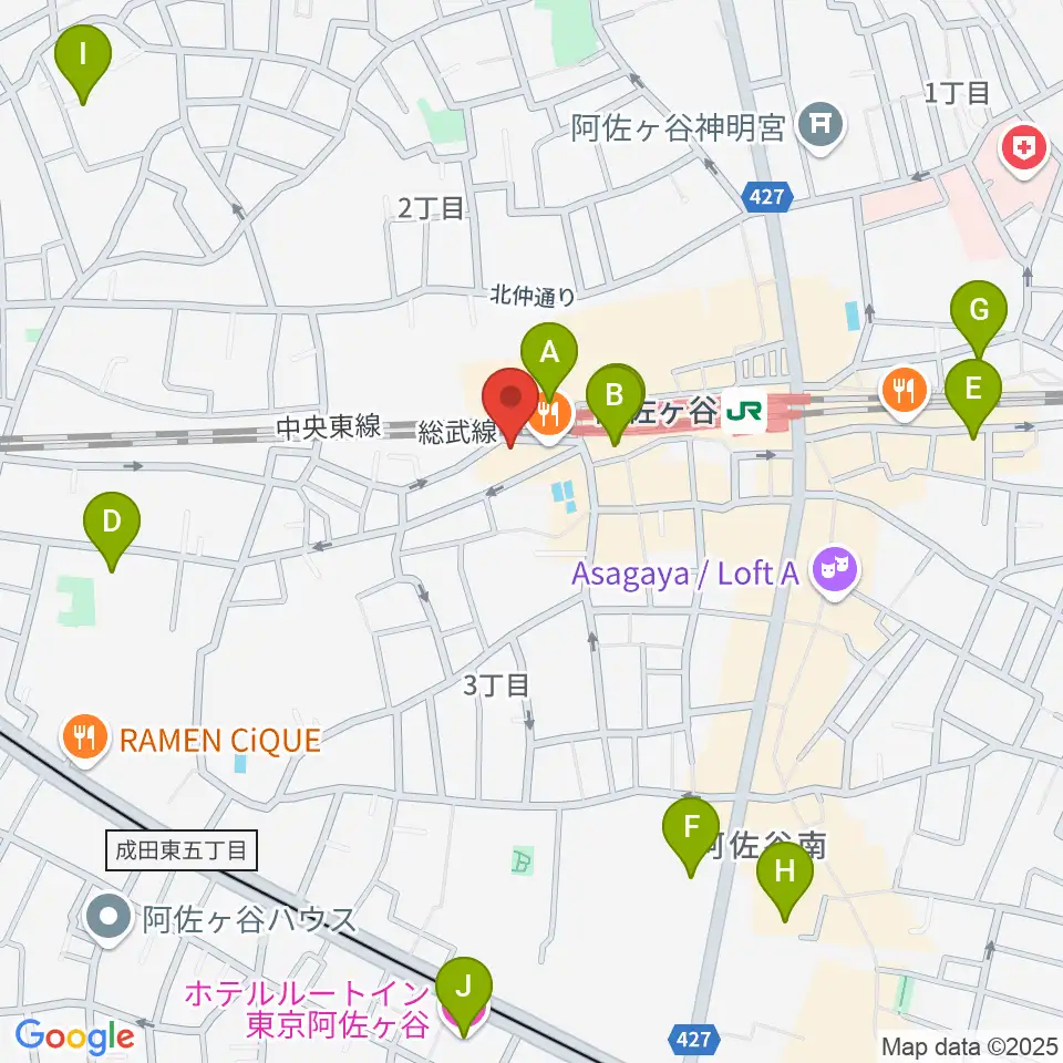 ONE VIBES周辺のホテル一覧地図