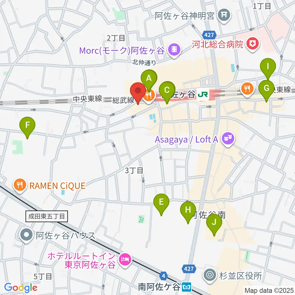 ONE VIBES周辺のホテル一覧地図