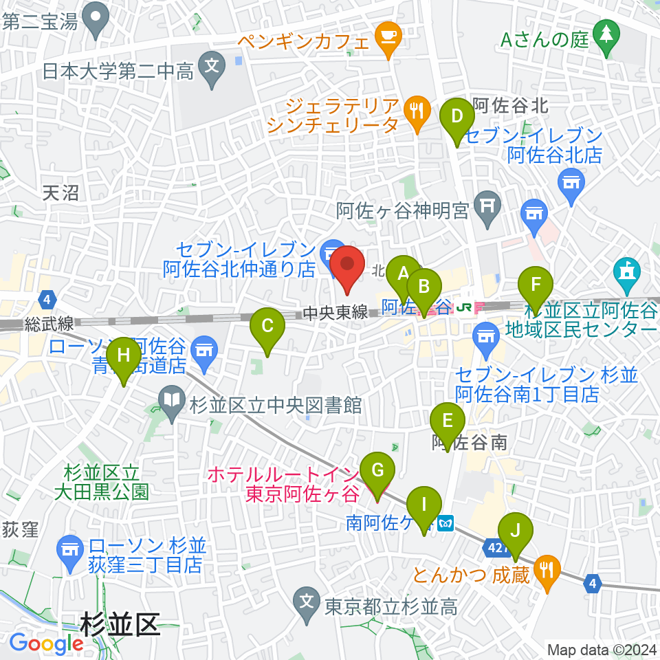 名曲喫茶ヴィオロン周辺のホテル一覧地図