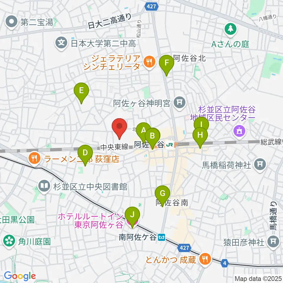 名曲喫茶ヴィオロン周辺のホテル一覧地図