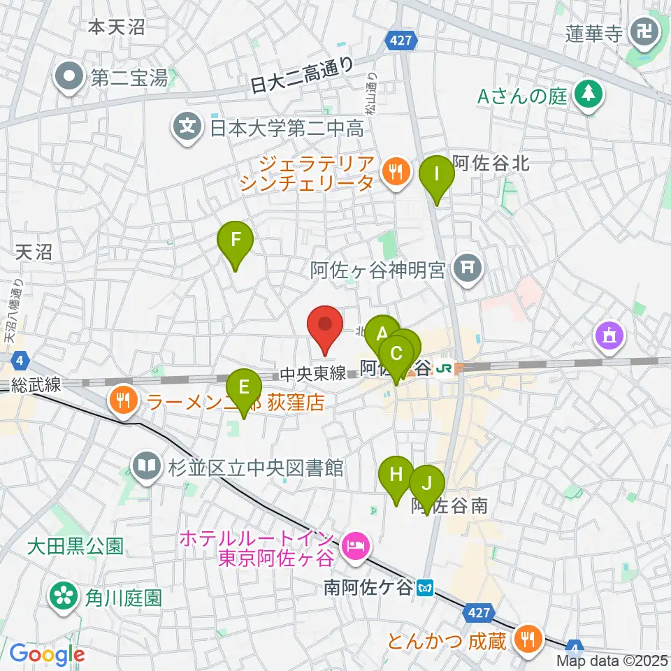 名曲喫茶ヴィオロン周辺のホテル一覧地図