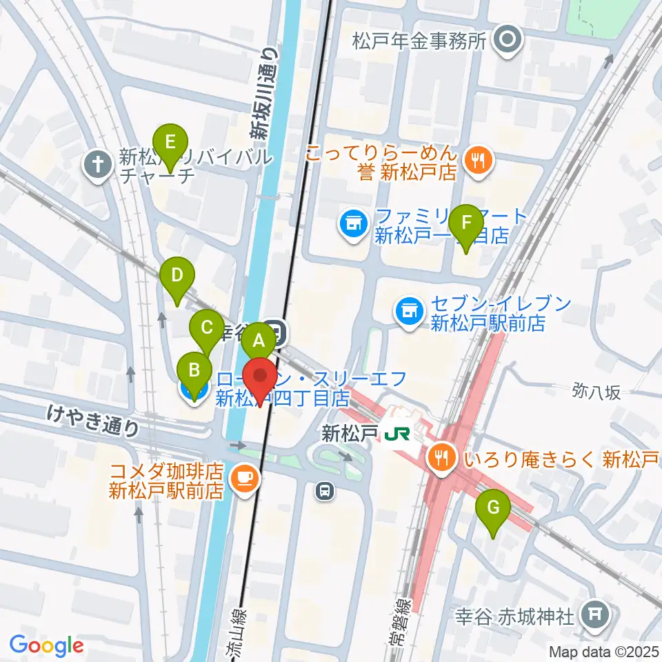 新松戸FIREBIRD周辺のホテル一覧地図