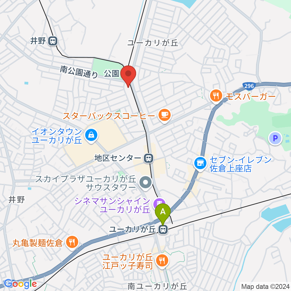 ユーカリが丘ヴァンガード周辺のホテル一覧地図